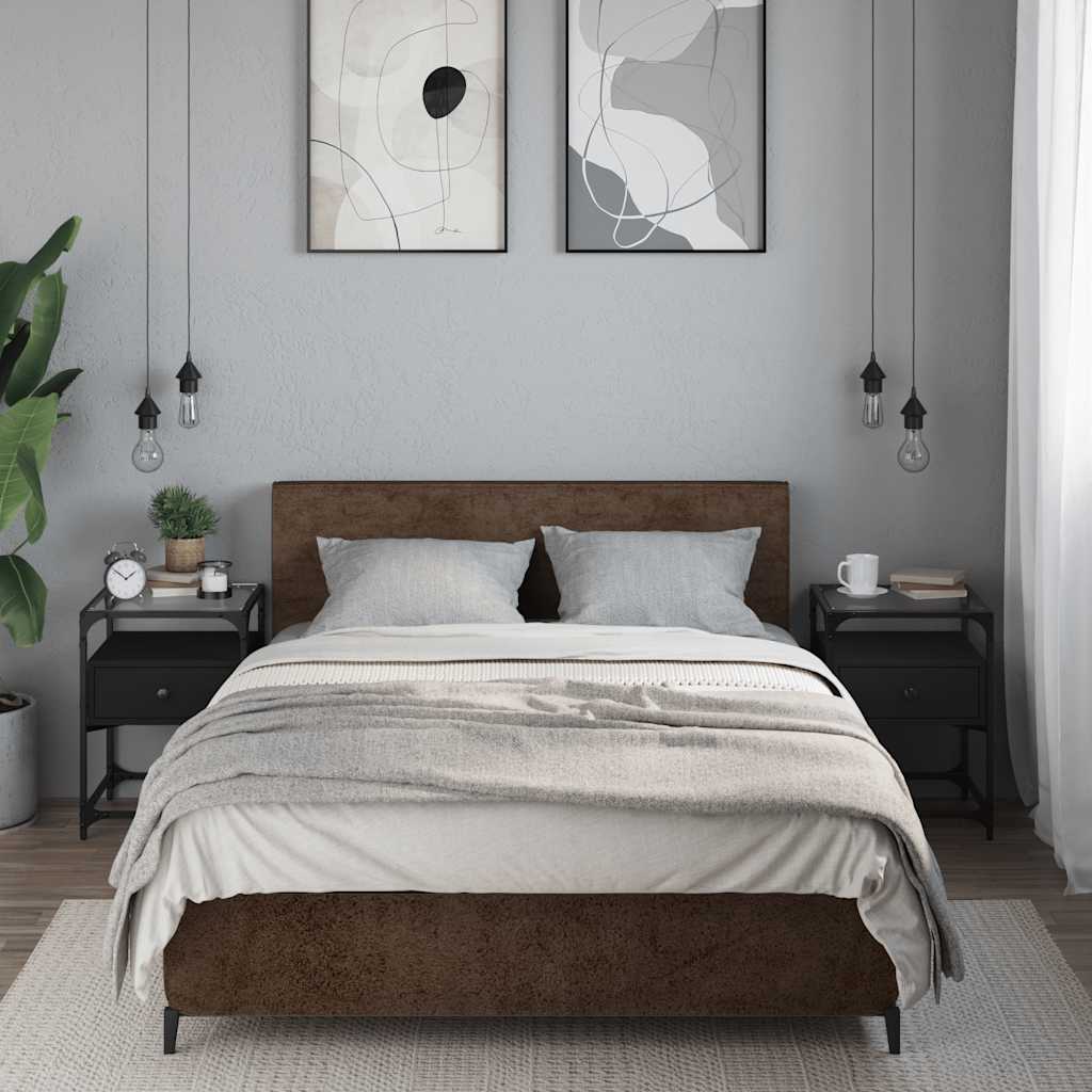 E-shop Multidom Nočné stolíky 2 ks čierne 40x40x55 cm kompozitné drevo
