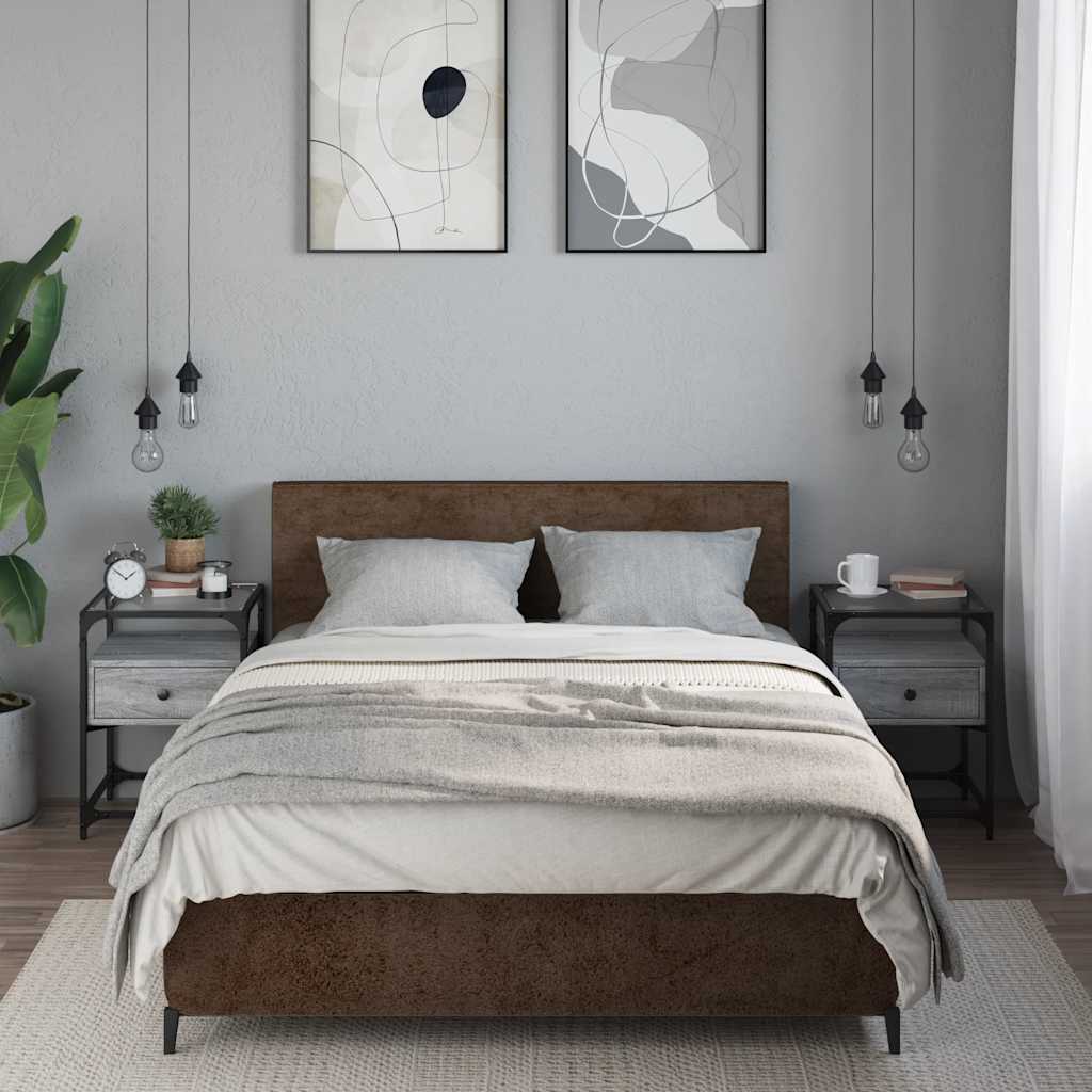 E-shop Multidom Nočné stolíky 2 ks sivá sonoma 40x40x55 cm kompozitné drevo
