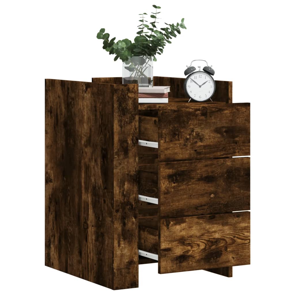 E-shop Multidom Nočný stolík dymový dub 45x50x65 cm kompozitné drevo