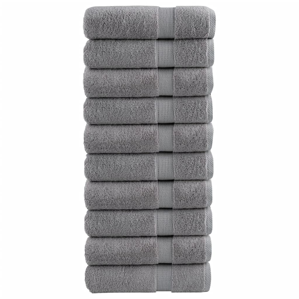 E-shop Multidom Prémiové sprchové uteráky SOLUND 10 ks sivé 70x140 cm 600 g/m2