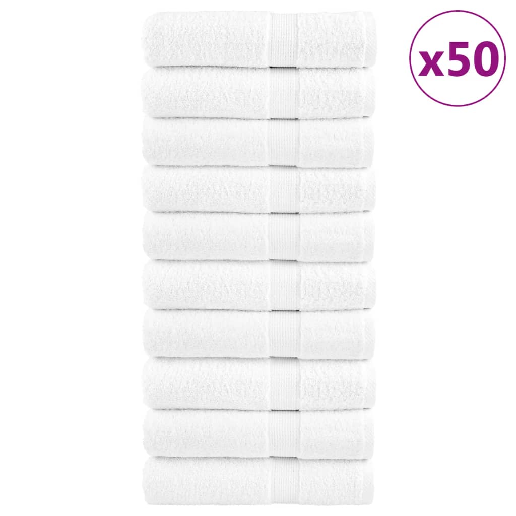E-shop Multidom Prémiové uteráky na ruky SOLUND 50 ks biele 50x100 cm 600 g/m2