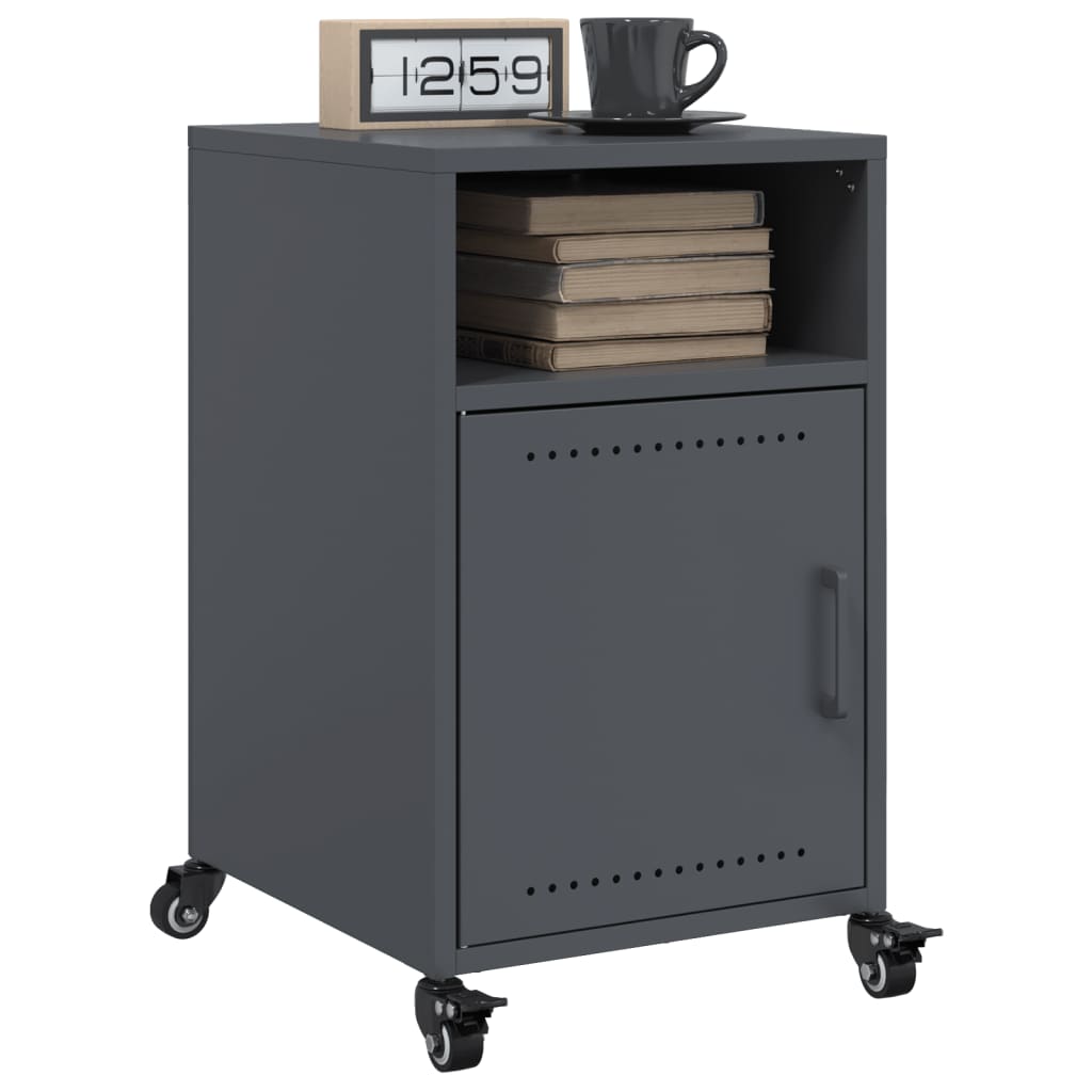 E-shop Multidom Nočné stolíky 2 ks antracitové 36x39x59 cm oceľ