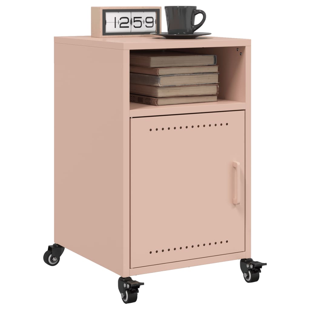 E-shop Multidom Nočné stolíky 2 ks ružové 36x39x59 cm oceľ