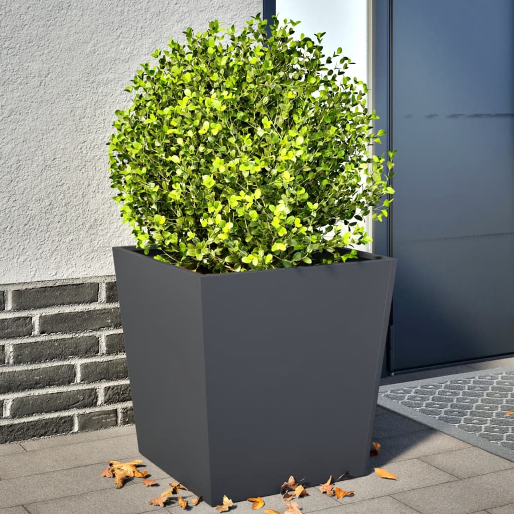 E-shop Multidom Záhradné kvetináče 2 ks, antracitové 50x50x50 cm, oceľ