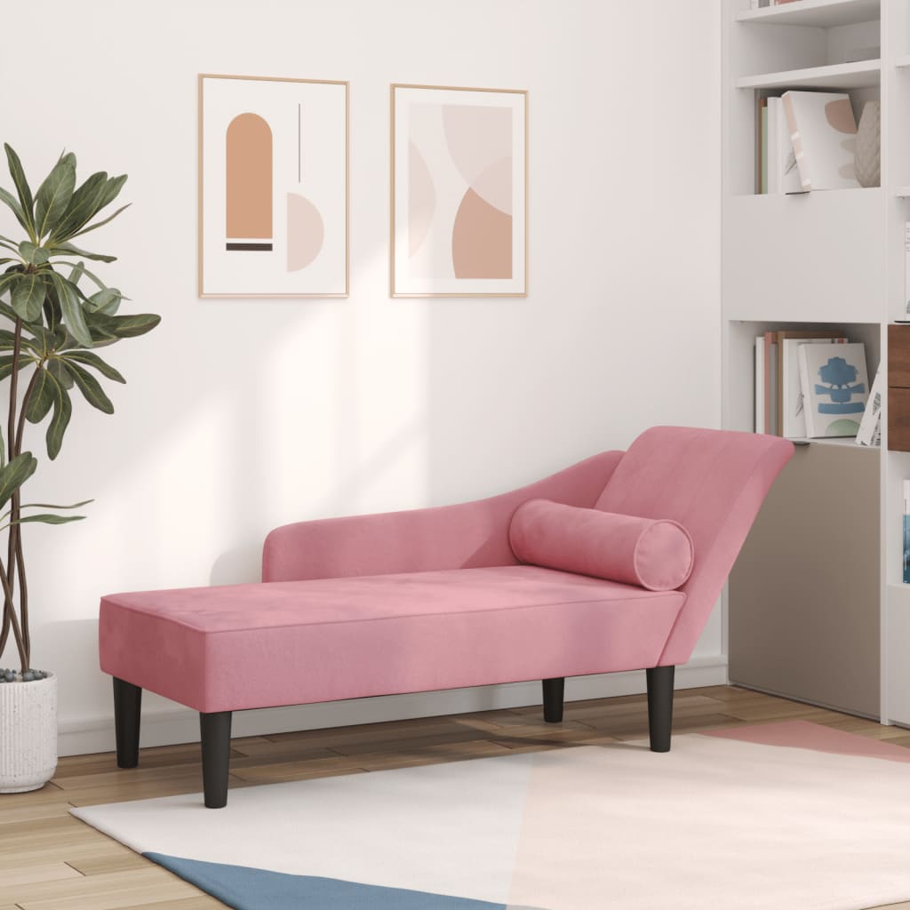E-shop Multidom Leňoška s vankúšmi ružová zamat