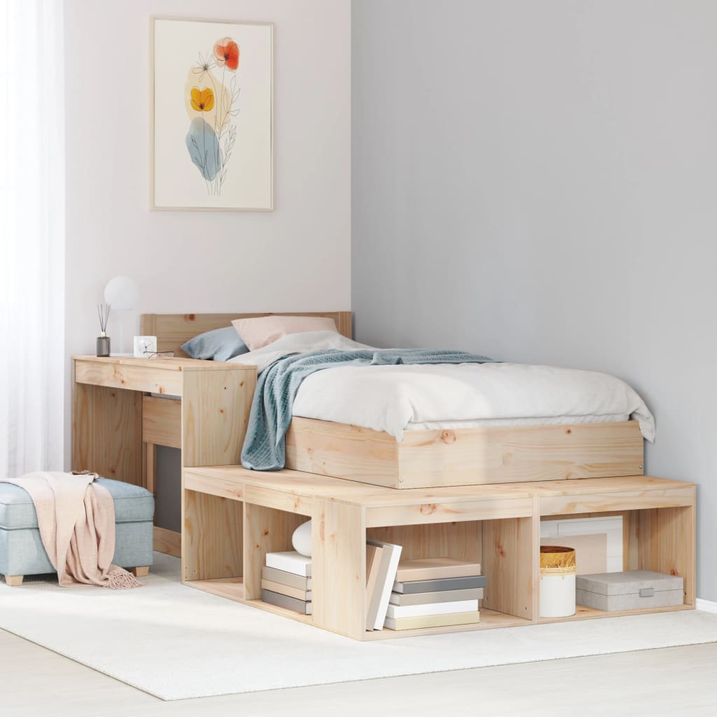 E-shop Multidom Nočný stolík s písacím stolom 232x122x75 cm masívne drevo borovica