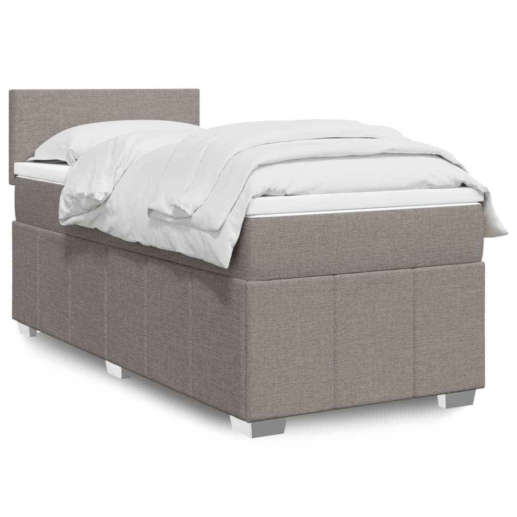 E-shop Multidom Posteľný rám boxsping s matracom sivohnedý 80x200 cm látka