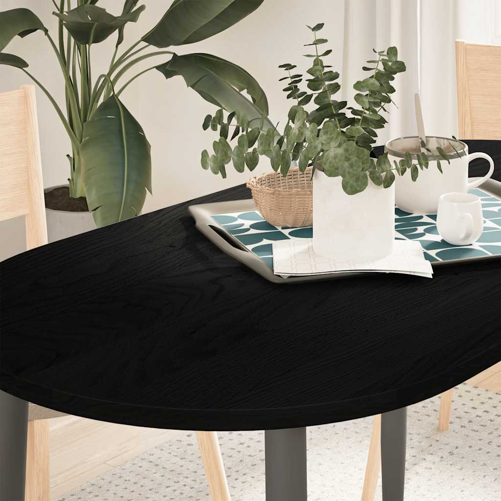 E-shop Multidom Stolová doska tmavohnedá 120x60x2 cm dubový masív oválny