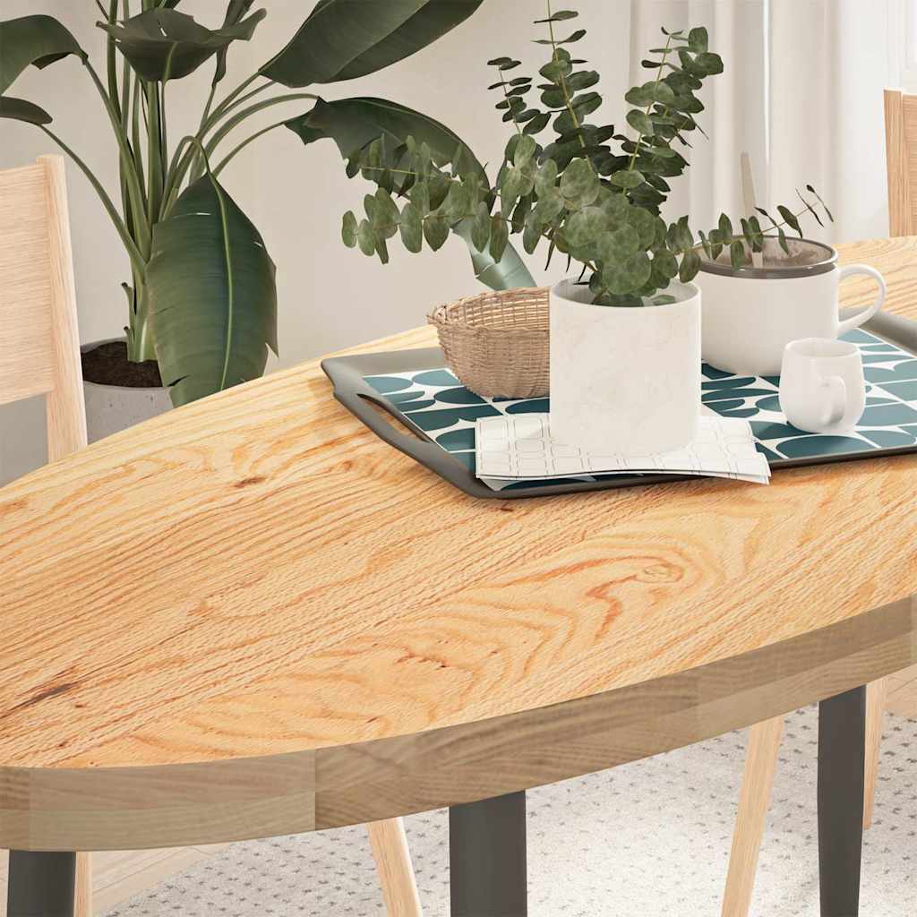 E-shop Multidom Stolová doska 140x60x4 cm dubový masív oválny