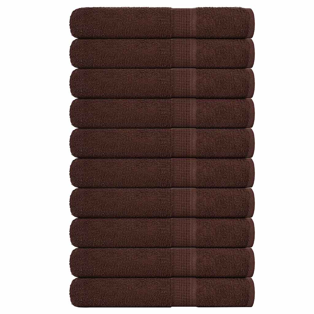 Multidom Uteráky FROGN 10 ks hnedé 100x200 cm 360 g/m²