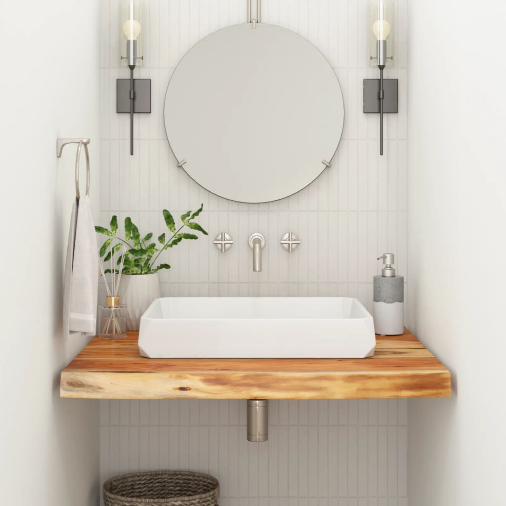 E-shop Multidom Kúpeľňová doska 80x60x3,8 cm obdĺžniková akáciový masív