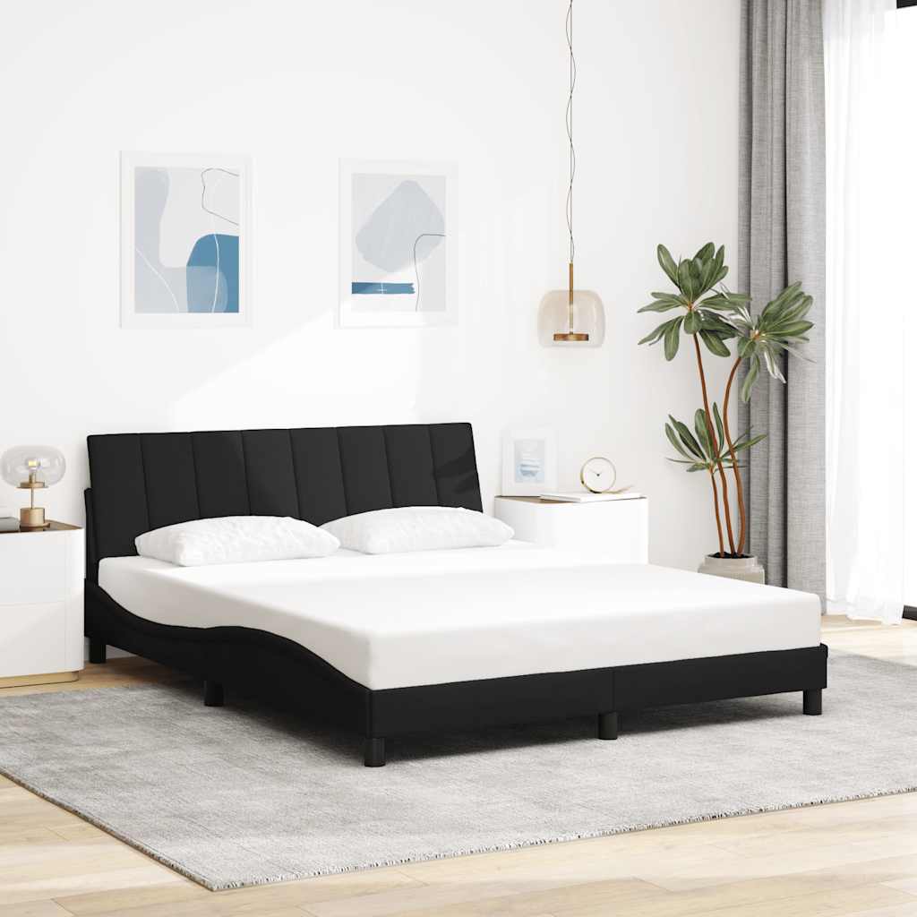 E-shop Multidom Rám postele bez matraca Hanko čierny 160x200 cm látka