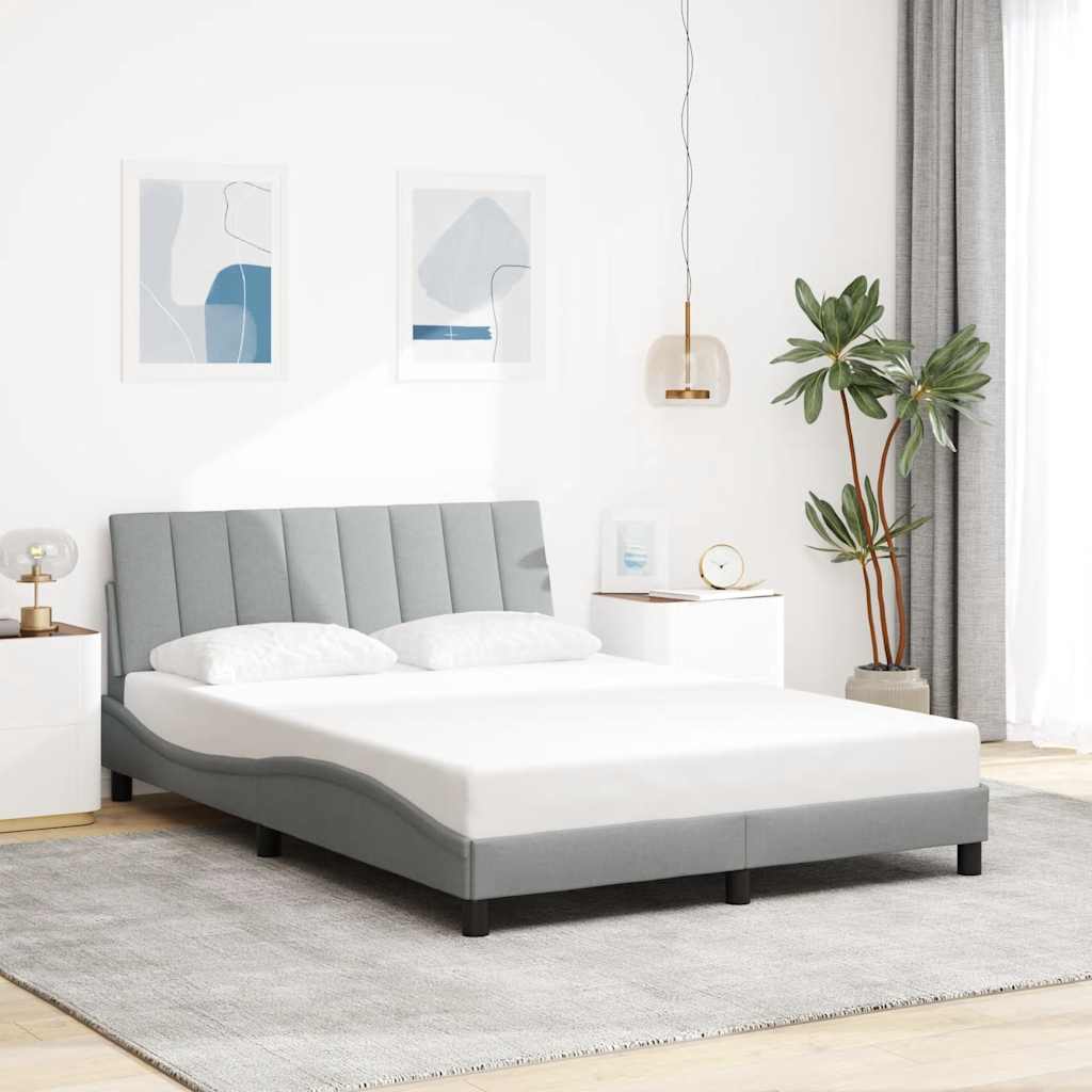 E-shop Multidom Rám postele bez matraca Hanko bledosivý 140x200 cm látka