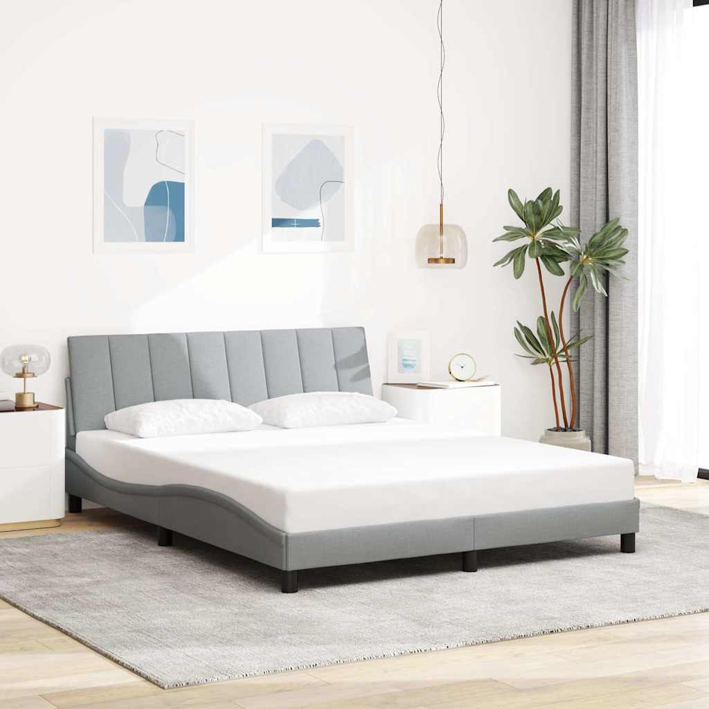 E-shop Multidom Rám postele bez matraca Hanko svetlosivá 160x200 cm látka