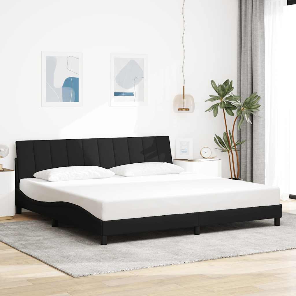 E-shop Multidom Rám postele bez matraca Hanko čierny 200x200 cm látka