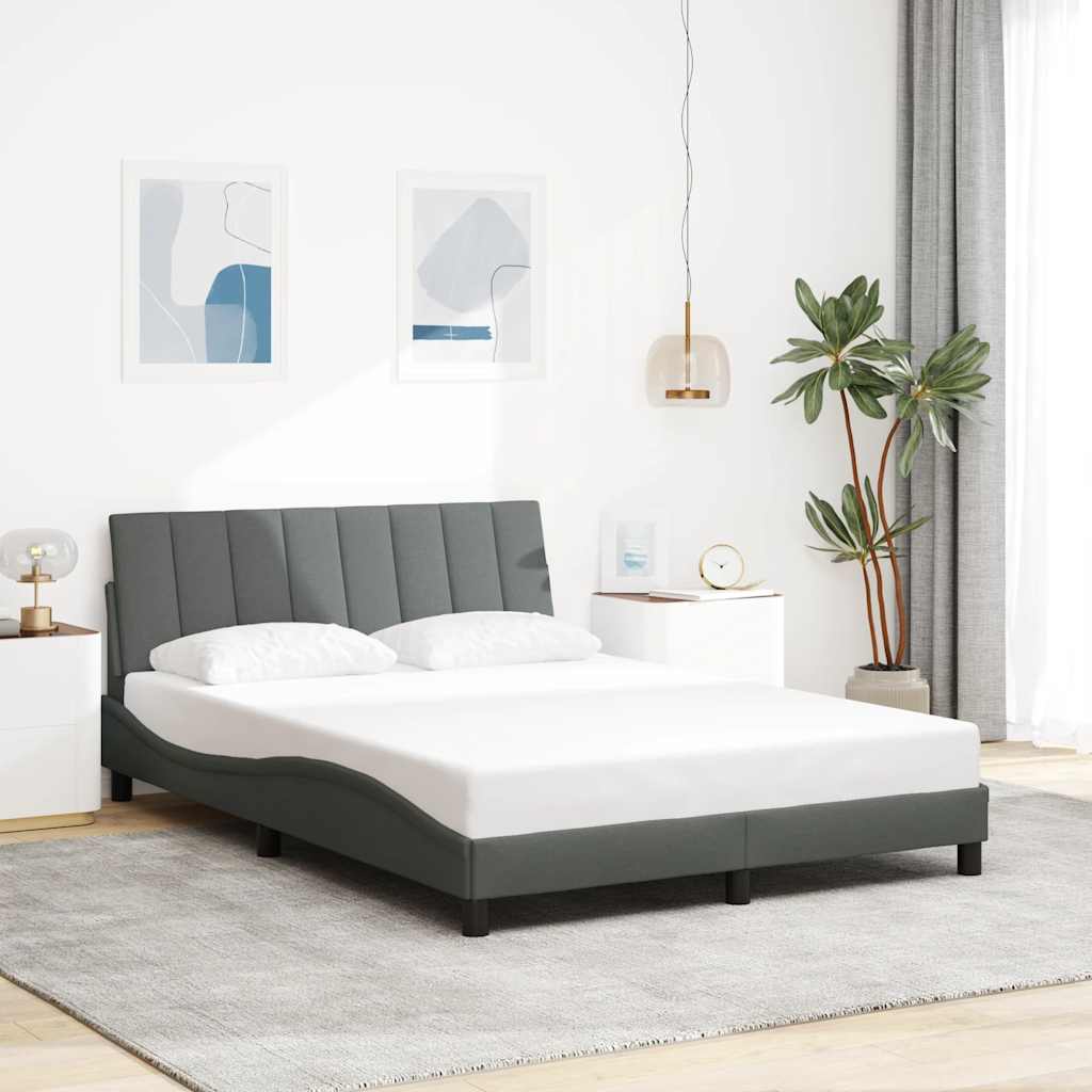 E-shop Multidom Rám postele bez matraca Hanko tmavosivá 120x200 cm látka