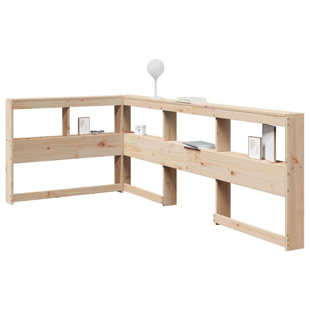 E-shop Multidom Knižnica čelo v tvare L 80 cm masívna borovica