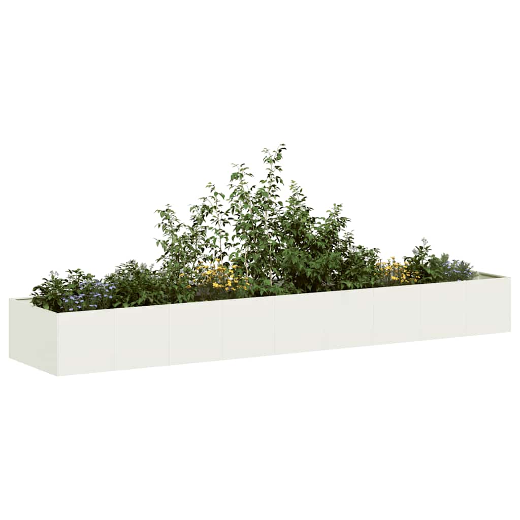 E-shop Multidom Kvetináč biely 360x80x40 cm oceľ