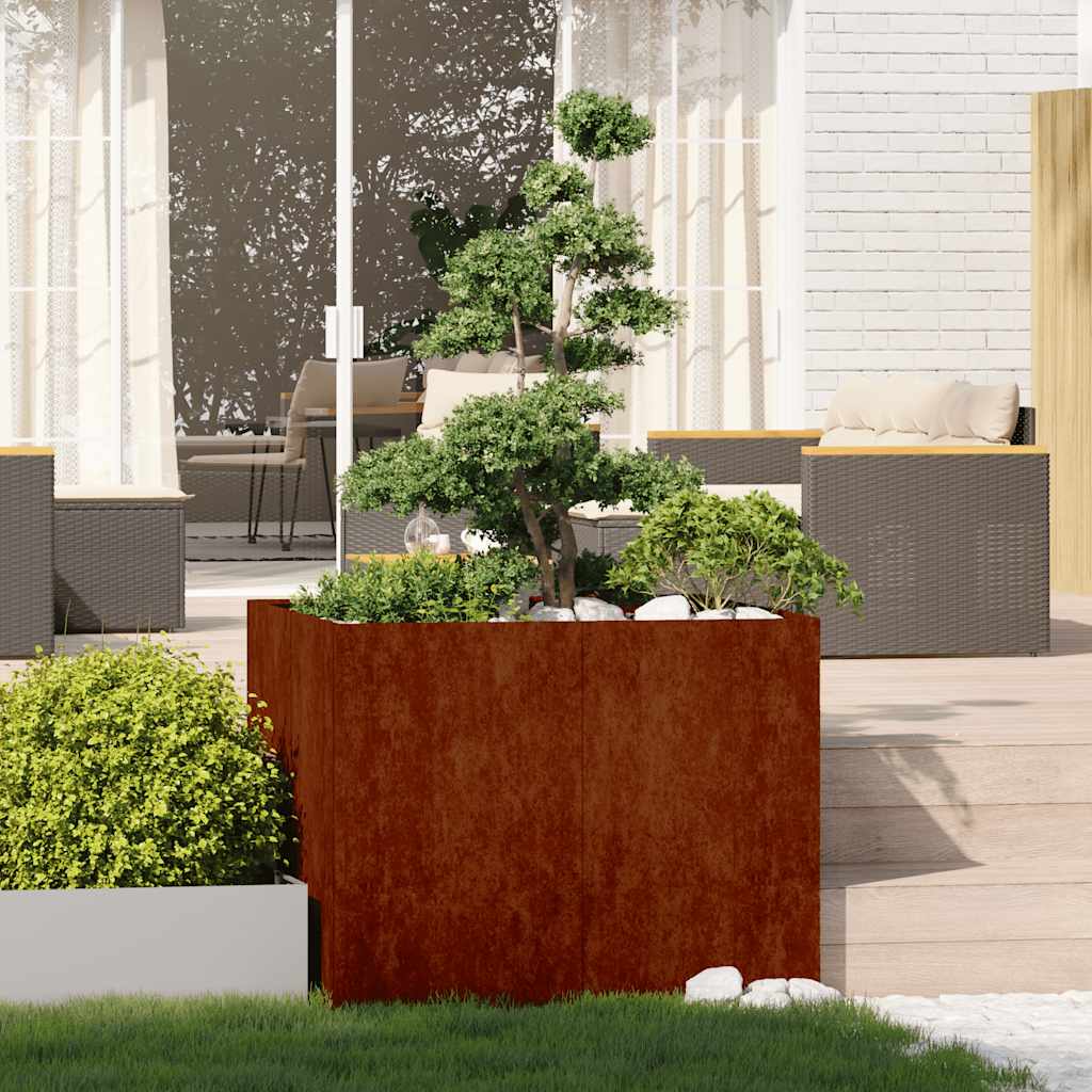 E-shop Multidom Kvetináč, hrdzavý 100x100x80 cm, cortenová oceľ