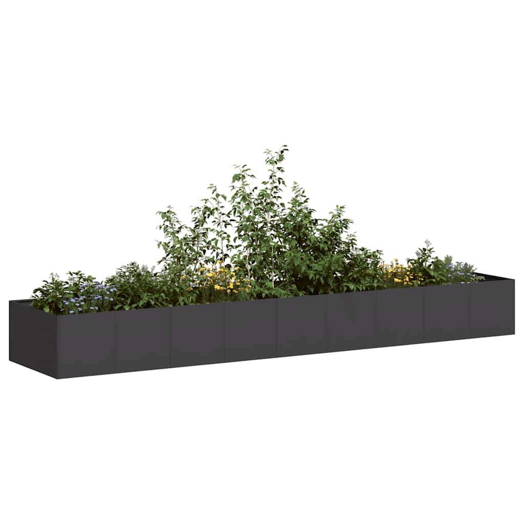 E-shop Multidom Kvetináč čierny 360x80x40 cm oceľ