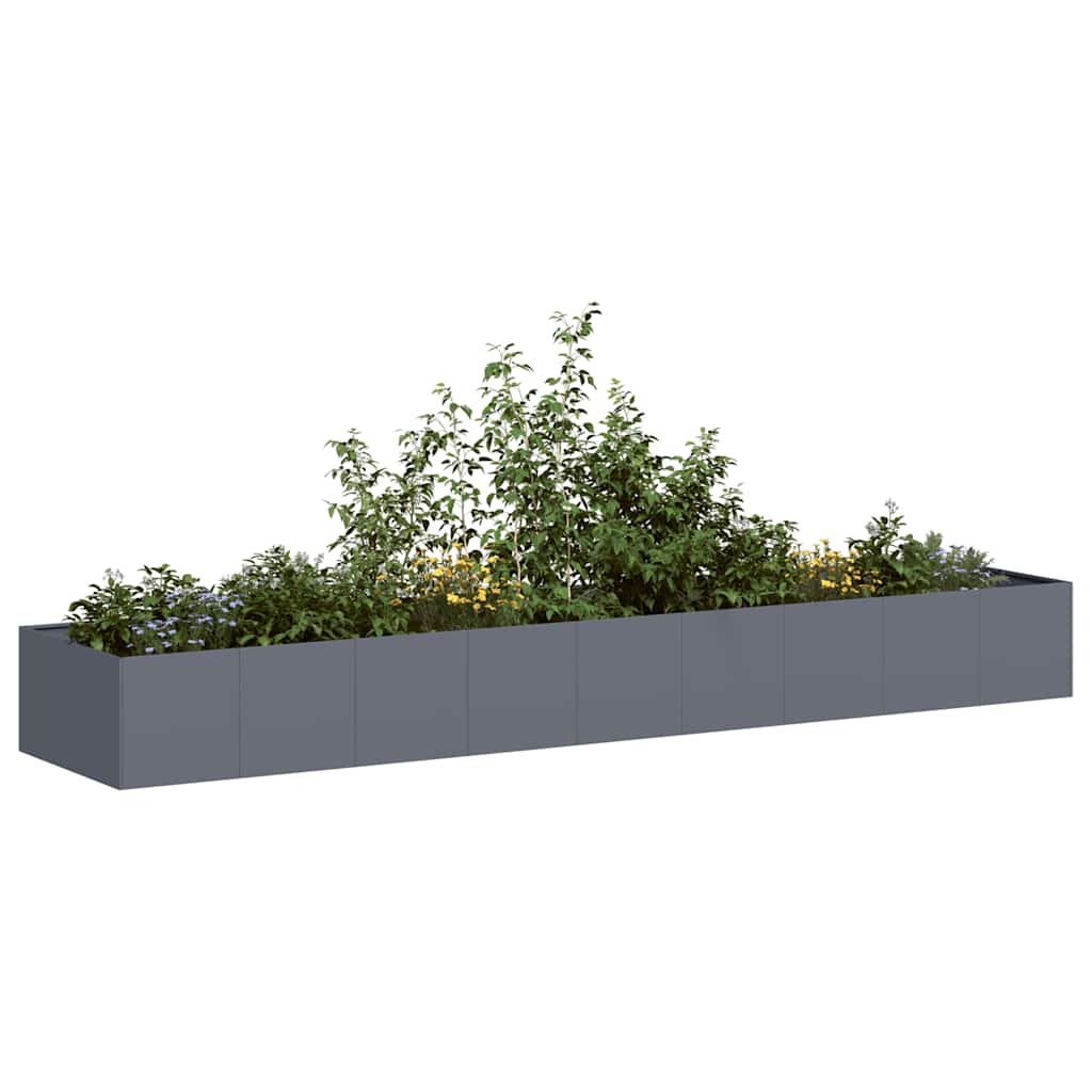 E-shop Multidom Kvetináč antracitový 360x80x40 cm oceľ
