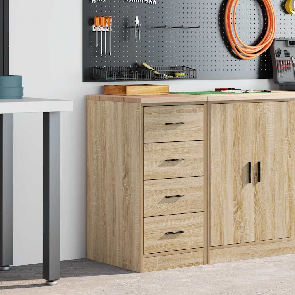 E-shop Multidom Garážová skriňa dub sonoma 40x51x85 cm masívna borovica