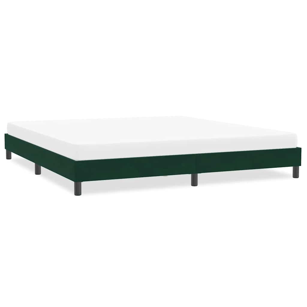 E-shop Multidom Rám postele bez matraca Tmavo zelená 200x210 cm Zamat