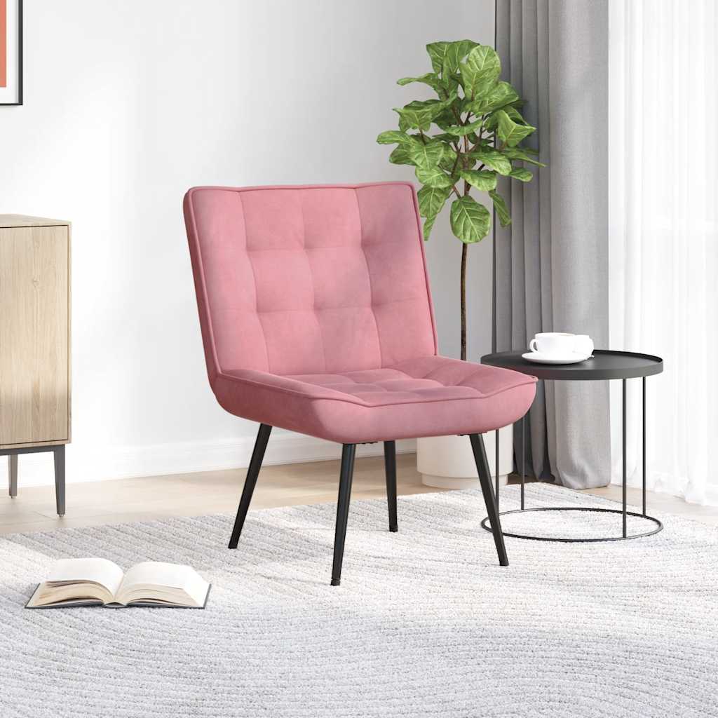 E-shop Multidom Relaxačné kreslo Ružové 64x74x84 cm Zamat