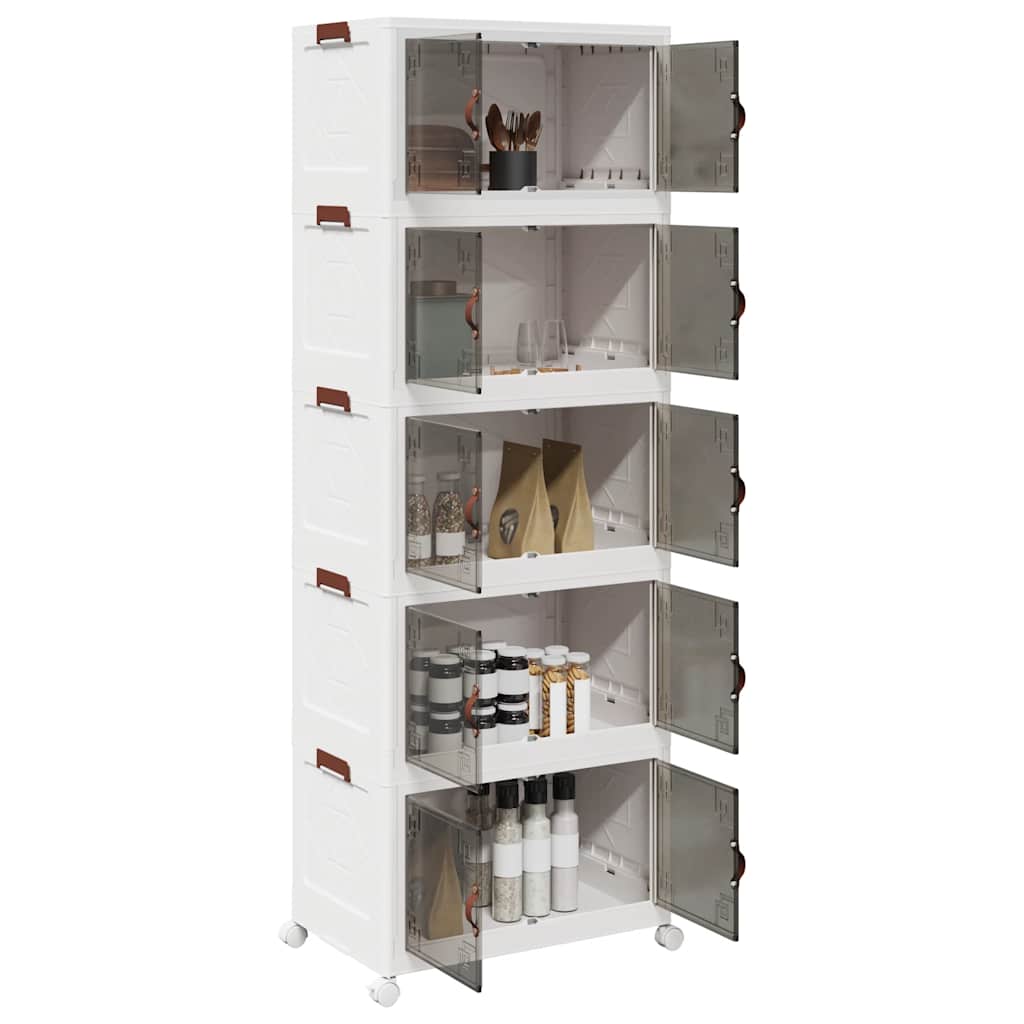 E-shop Multidom stohovateľný úložný box s kolesami 5poschodový 75L 64x40x179 cm