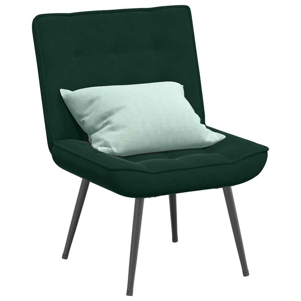 E-shop Multidom Relaxačné kreslo Tmavo zelená 64x74x84 cm Zamat