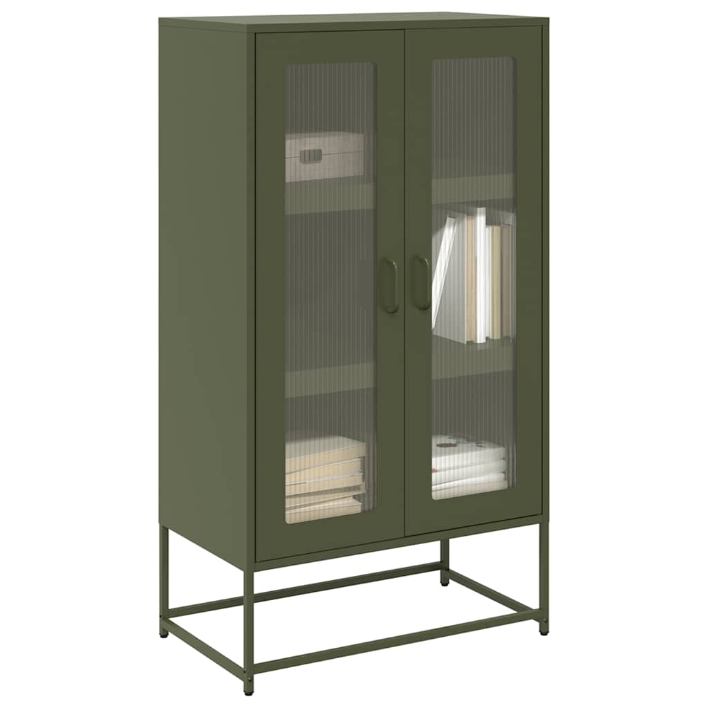 E-shop Multidom Highboard Olive Green 68x39x123 cm Oceľ