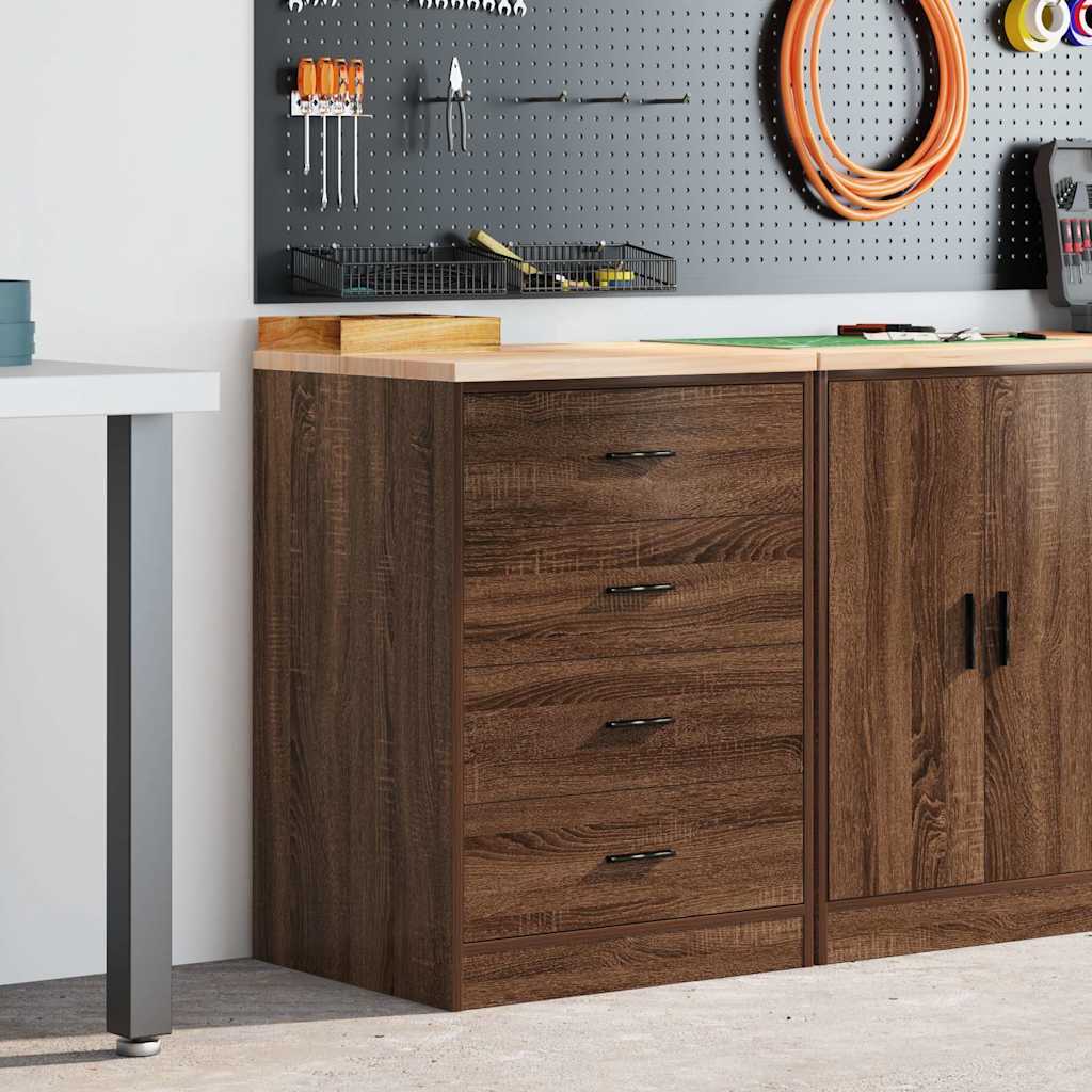 E-shop Multidom Garážová skriňa hnedý dub 60x51x85 cm masívna borovica