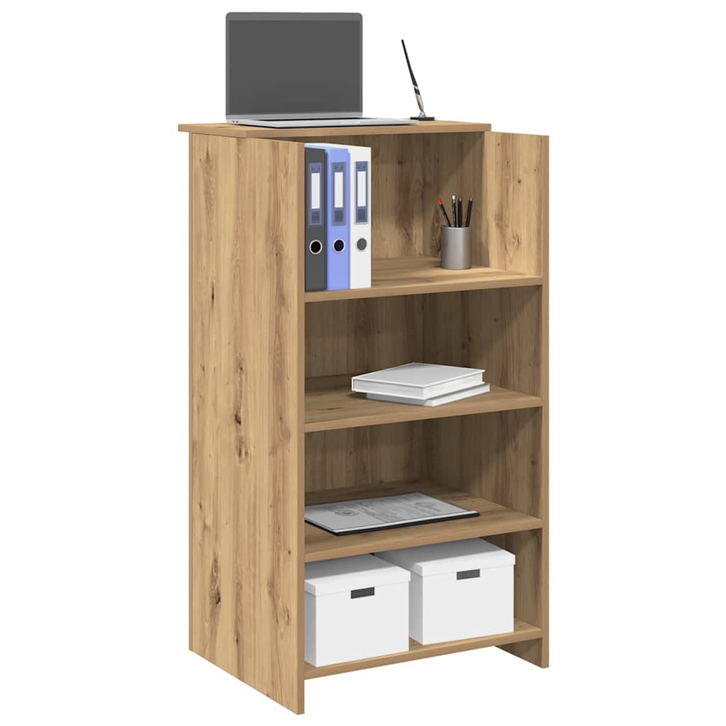 E-shop Multidom Recepčný stôl dub artisan 55x50x103,5 cm kompozitné drevo