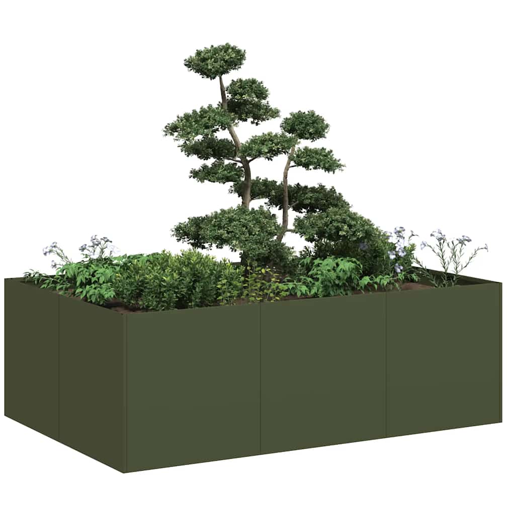E-shop Multidom kvetináč Olive Green 120x80x40 cm Oceľ