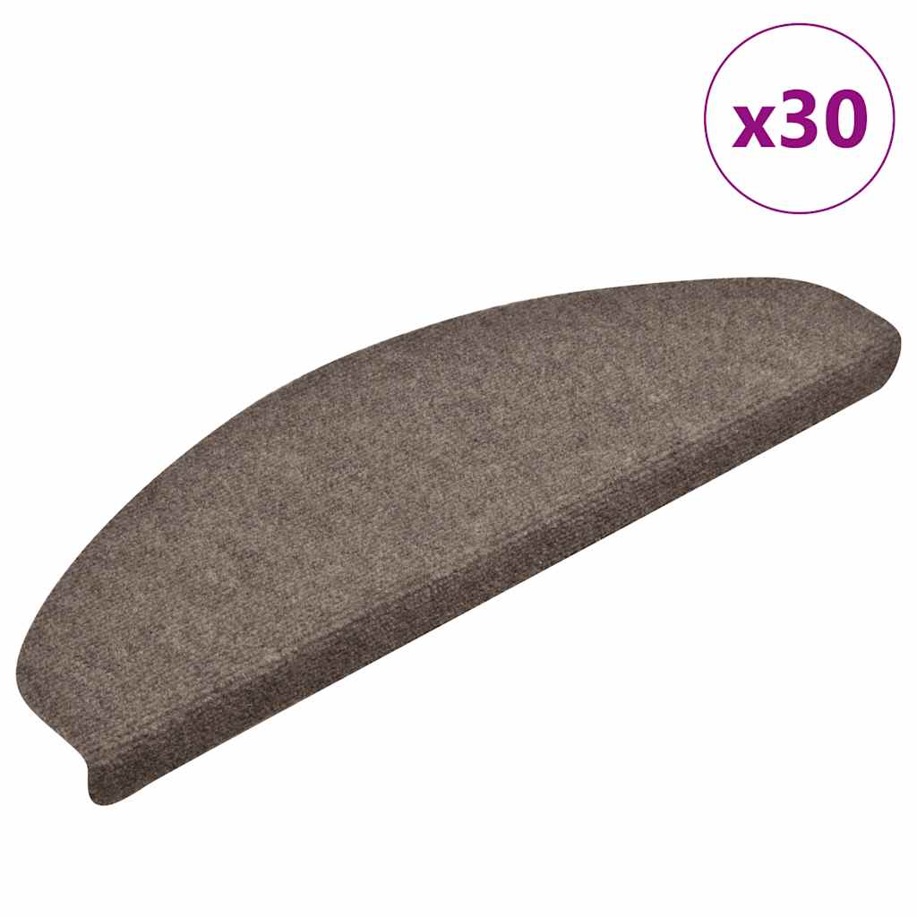 E-shop Multidom Schodové rohože, samolepiace, 30 ks, 65x21x4 cm, béžové, polkruhové, veľké