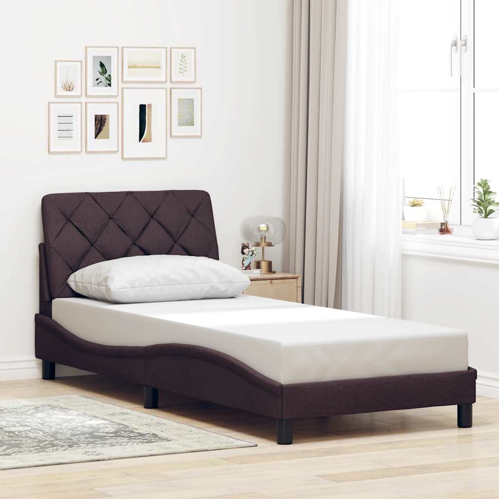 E-shop Multidom Rám postele bez matraca tmavohnedá 80x200 cm látka