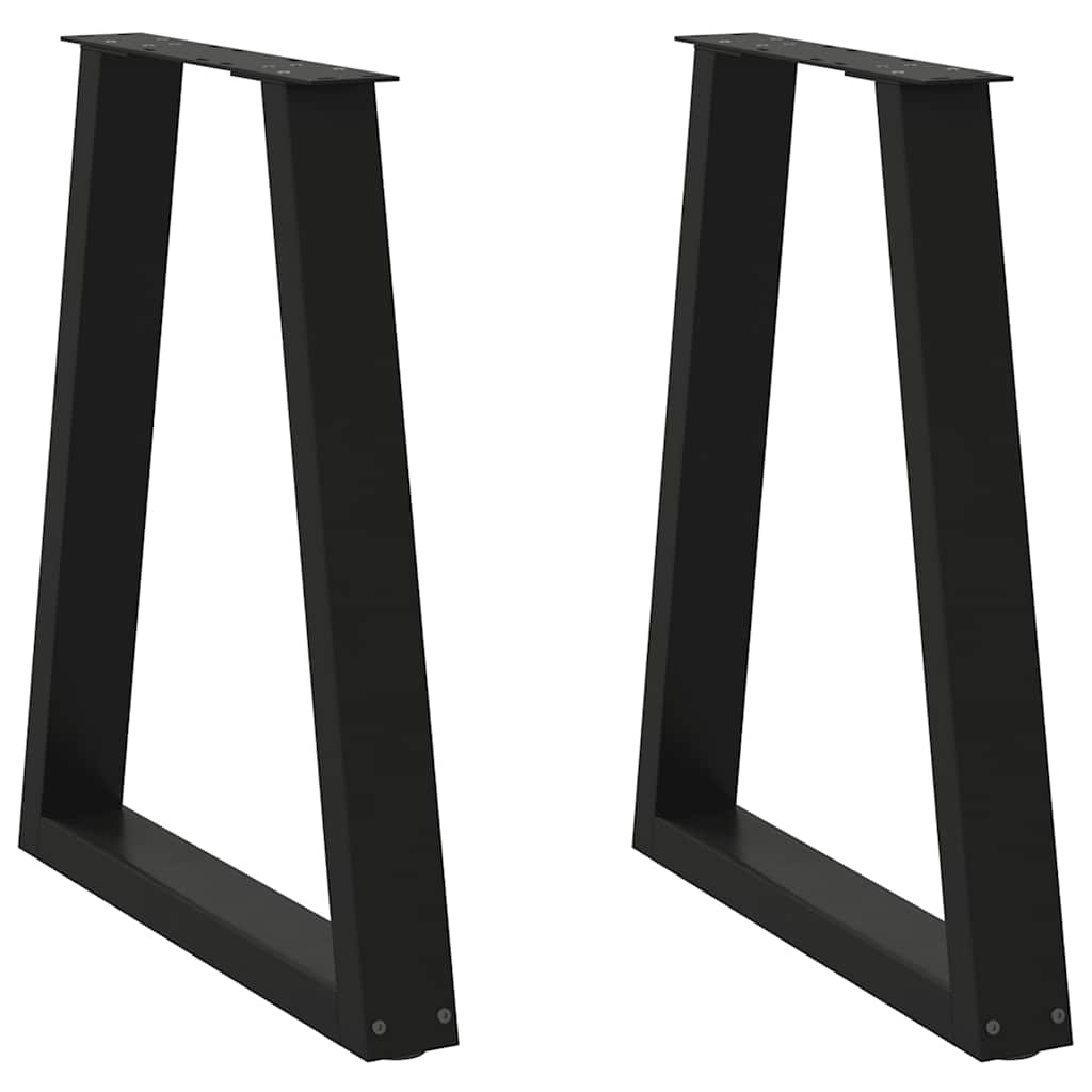 E-shop Multidom Nohy k jedálenskému stolu v tvare V, 2 ks, čierne, 50x(72-73,3) cm, oceľové