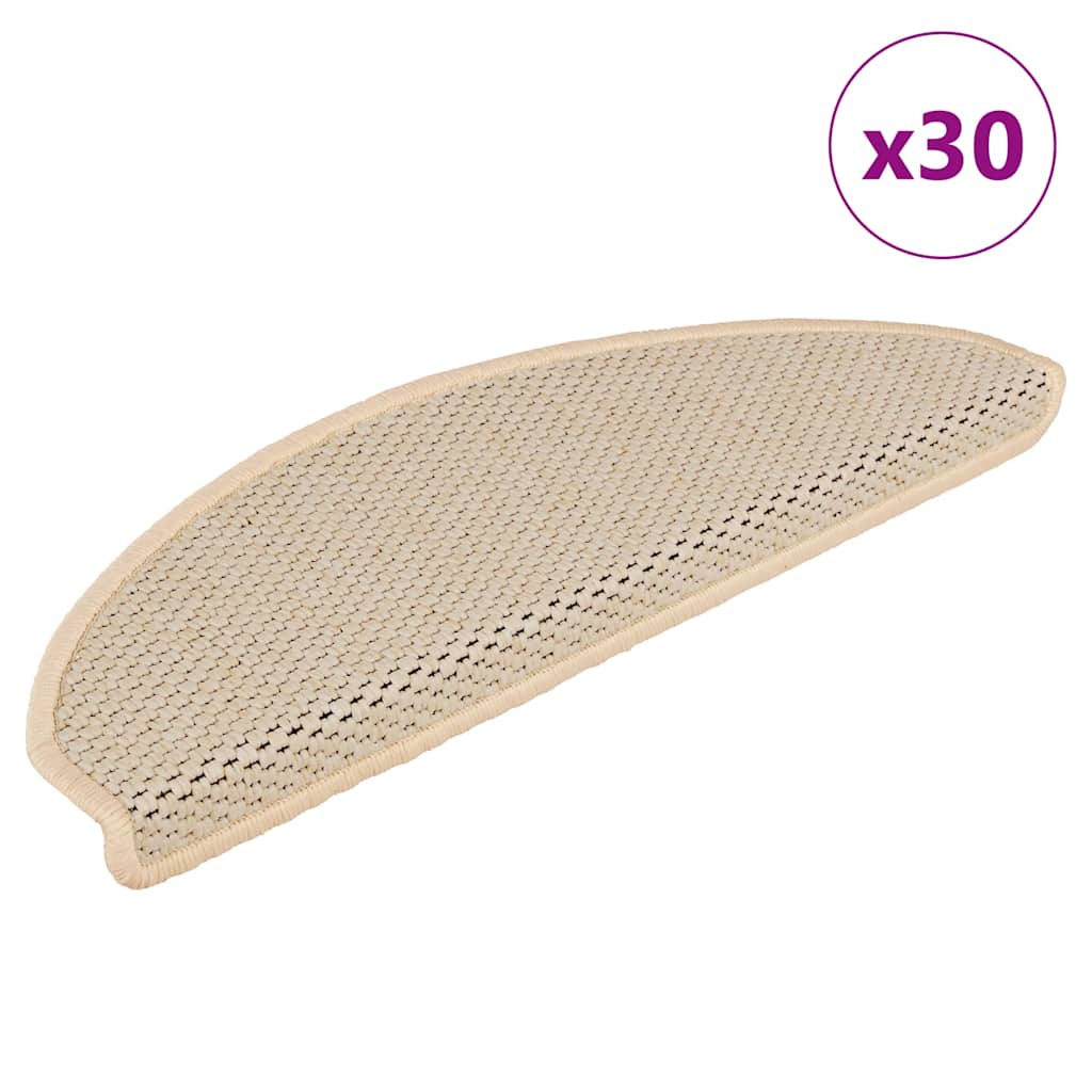 E-shop Multidom Samolepiace nášľapy na schody vzhľad sisal 30 ks 65x21x4 cm