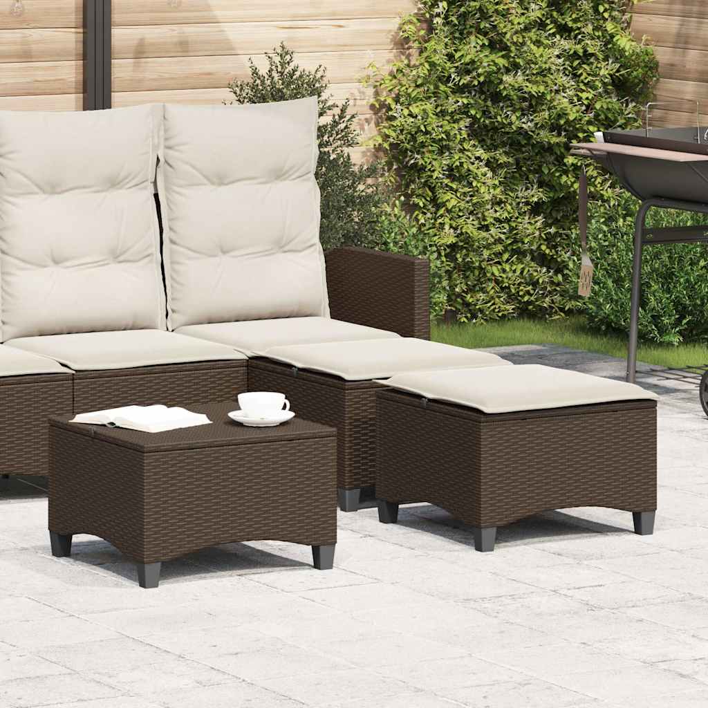 E-shop Multidom záhradné stoličky s vankúšikmi 2 ks hnedá 55x55x36 cm polyratan