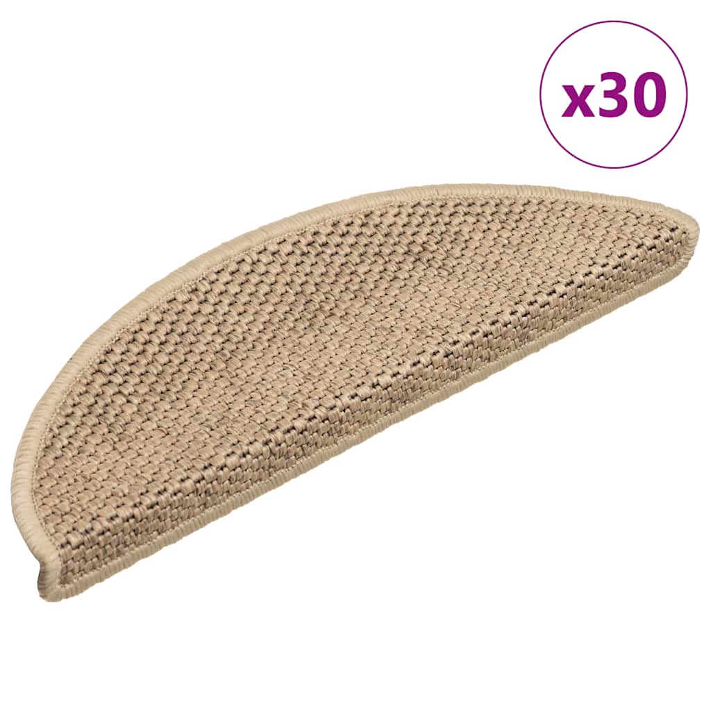 E-shop Multidom Samolepiace nášľapy na schody 30 ks 56x17x3 cm pieskové