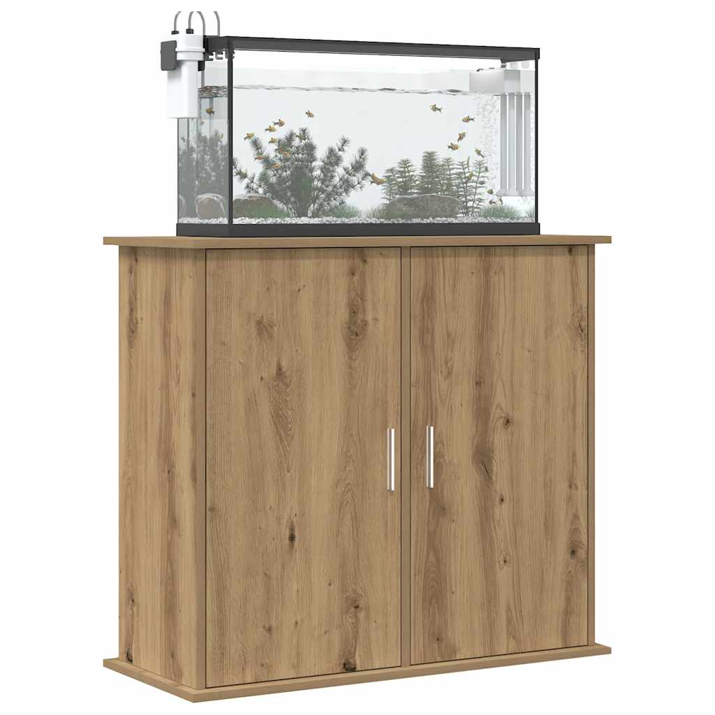 E-shop Multidom Stojan na akvárium, dubový, remeselný, 81x36x73 cm, umelé drevo