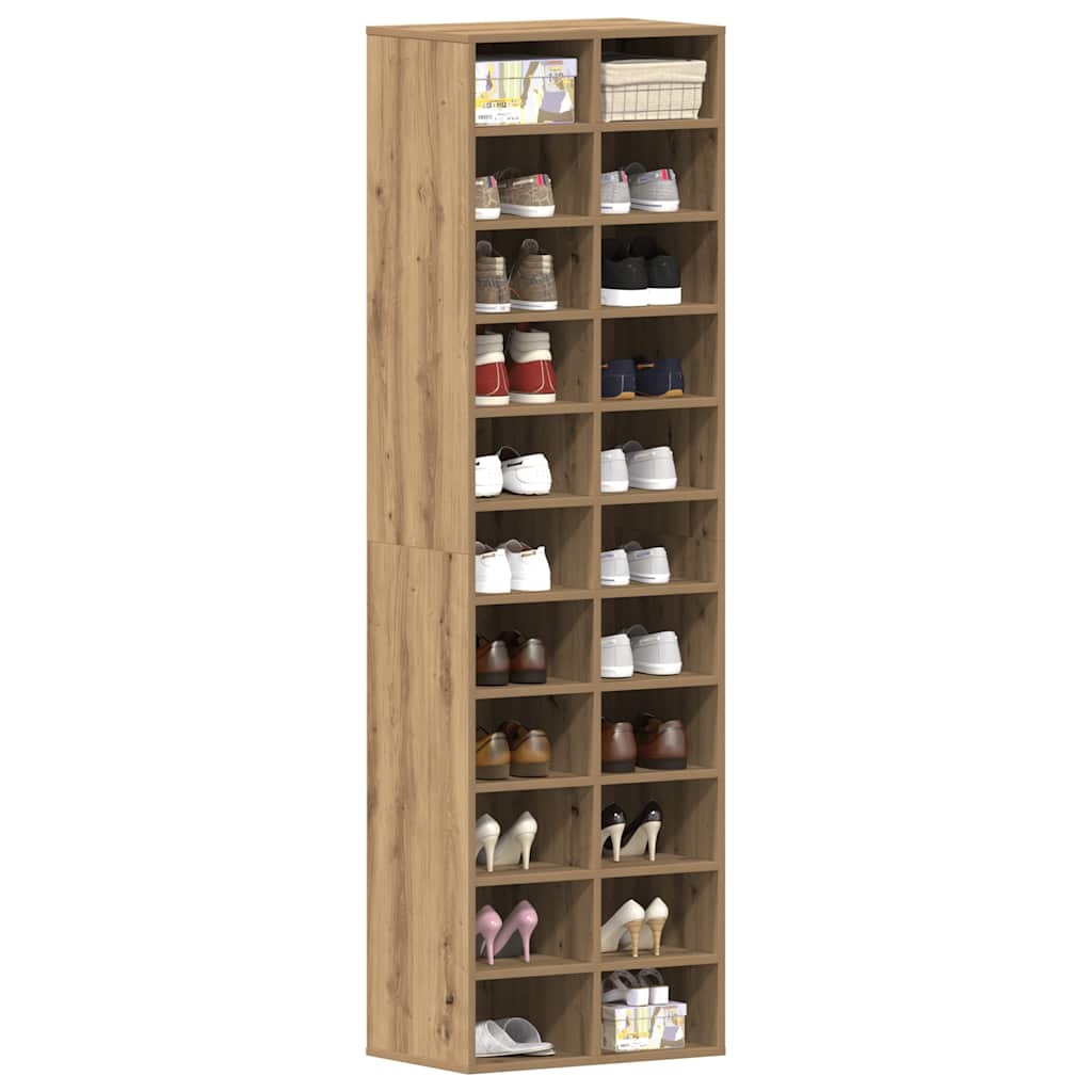 E-shop Multidom Skrinka na topánky Artisan Dub 54x34x183 cm Engineered Wood