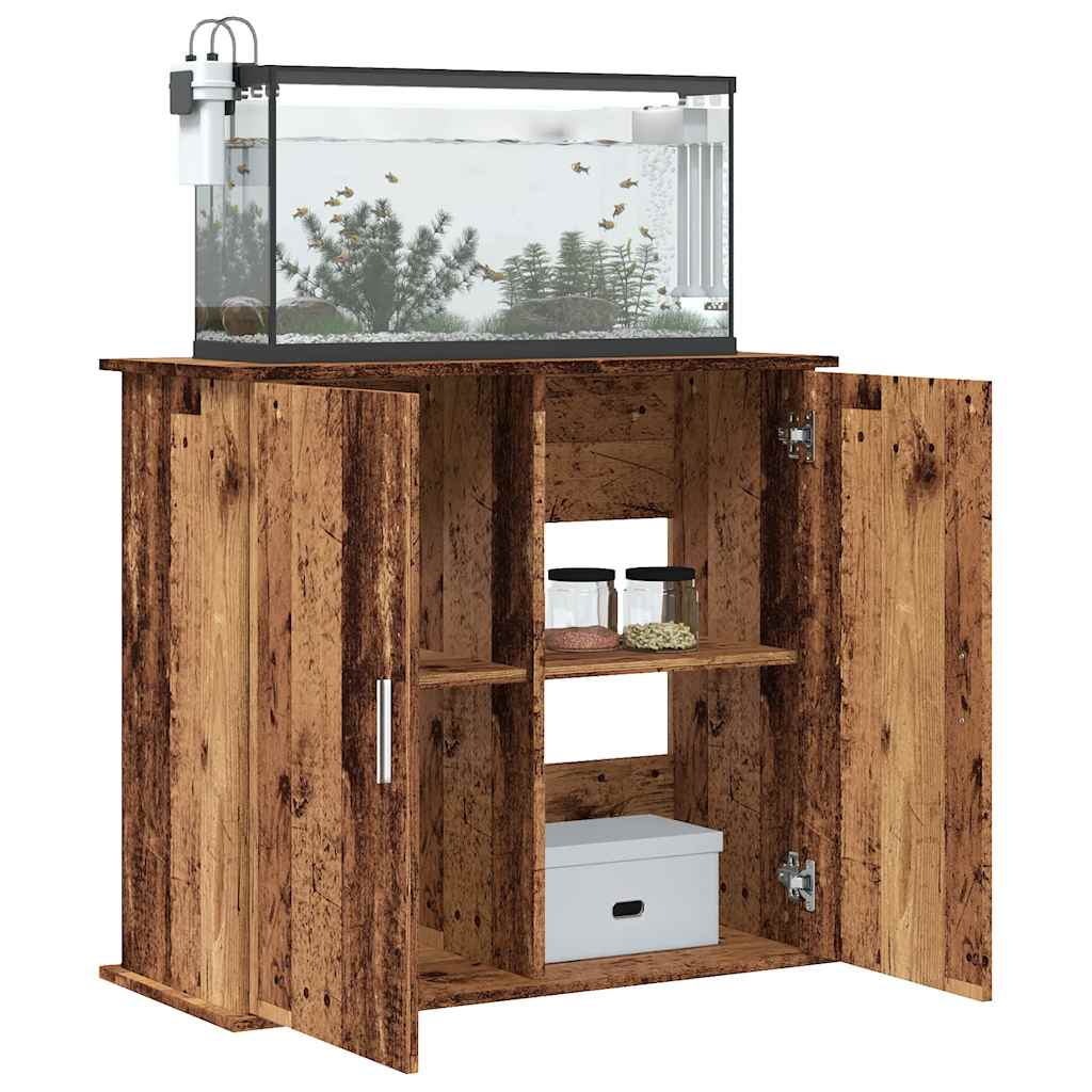 E-shop Multidom Stojan na akvárium staré drevo 81x36x73 cm kompozitné drevo