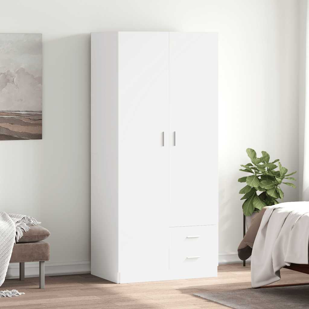 E-shop Multidom Šatník, biely 80x52x180 cm, kompozitné drevo