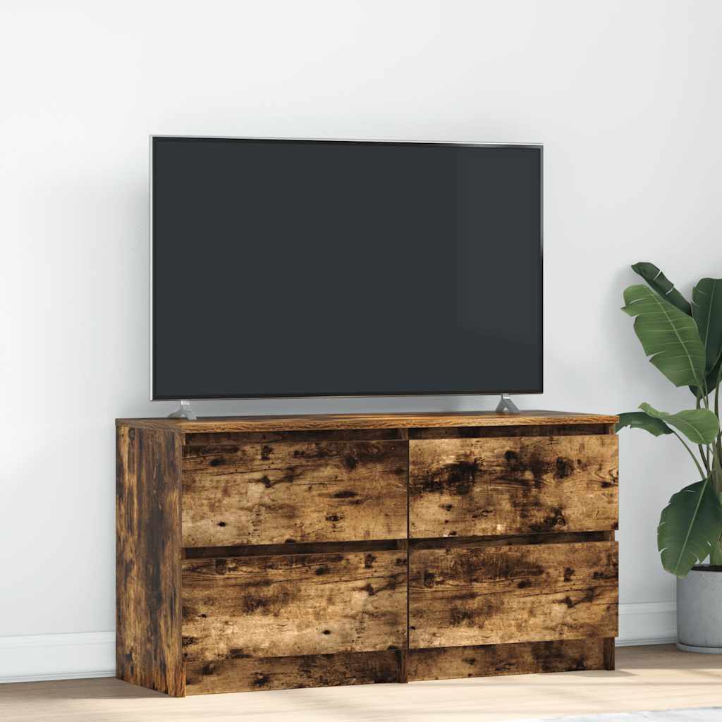 E-shop Multidom TV skrinka Dub dymový 100x35x54 cm Konštrukcia dreva