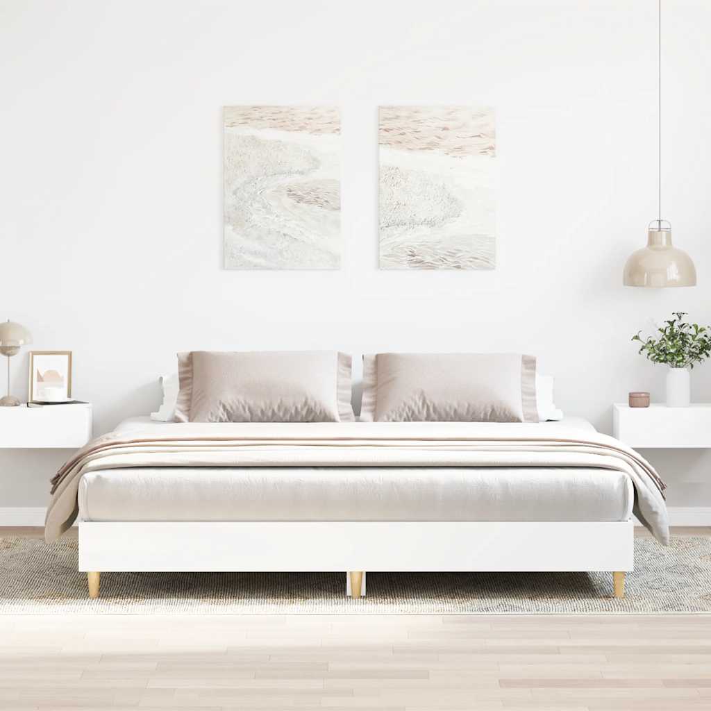 E-shop Multidom Posteľný rám bez matraca biela 180x200cm kompozitné drevo