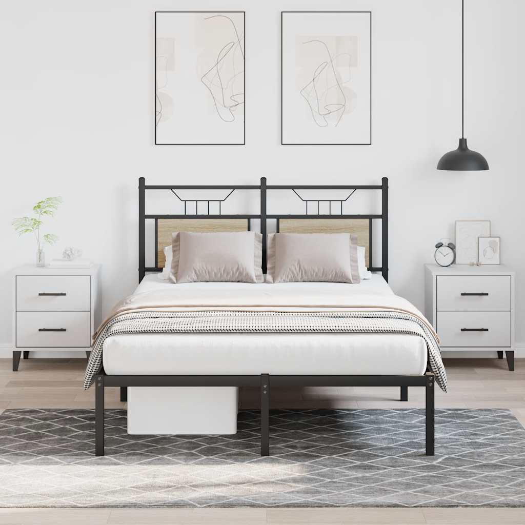 E-shop Multidom Posteľný rám bez matraca dub sonoma 120x190 cm kompozitné drevo