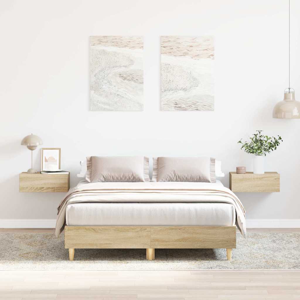 E-shop Multidom Posteľný rám bez matraca dub sonoma 120x200 cm kompozitné drevo