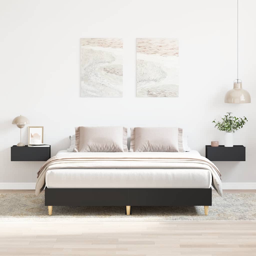 E-shop Multidom Posteľný rám bez matraca čierny 150x200 cm kompozitné drevo
