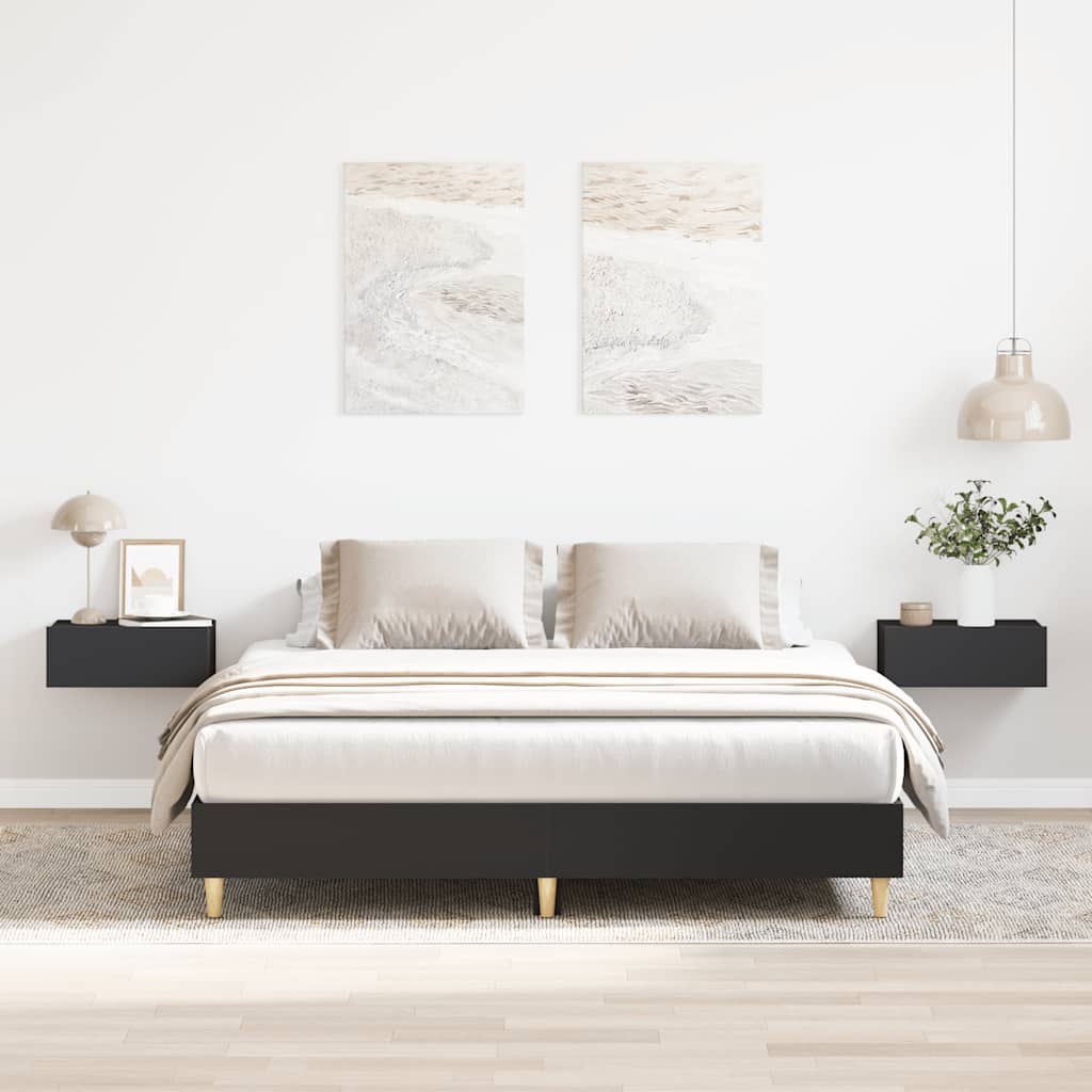 E-shop Multidom Posteľný rám bez matraca čierny 140x200 cm kompozitné drevo
